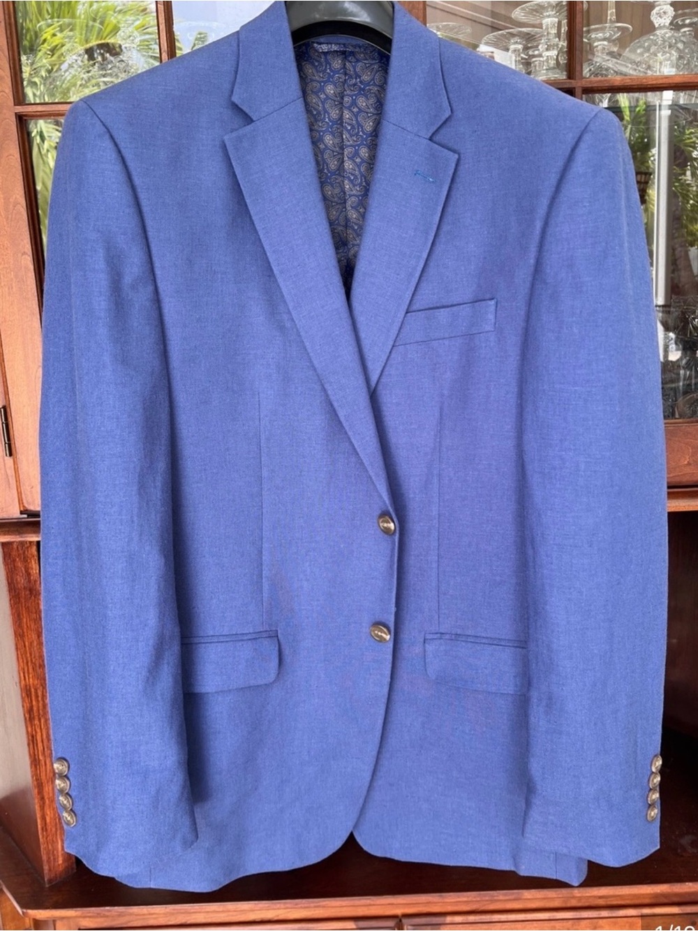 Linen blend Chaps Royal Blue Sport Coat Blazer